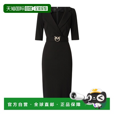 香港直邮PINKO 女士连衣裙 107475A3AHZ99 AW2026 黑色 ARNEBIA A