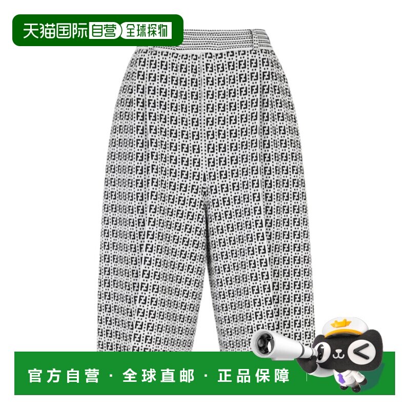 1h可退 香港直邮FENDI 女士休闲裤 1FZR724AF4UF0ZNM SS2021 白色