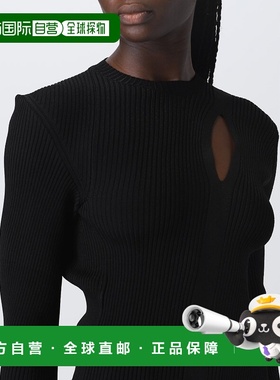 香港直邮Versace 镂空不对称针织长袖毛衣 10113421A07953