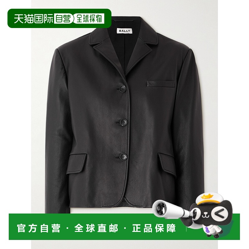 1h可退 香港直邮Bally 巴利 女士 皮革夹克 WOU08OCP076 black黑