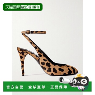 香港直邮Alaia 女士 90 豹纹小牛毛浅口鞋 AA3E052CK205157157BRU