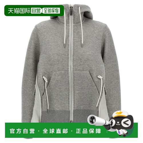 1h可退 香港直邮SACAI 女士卫衣 SCW343381 SS2026 灰色帽衫
