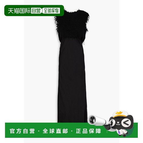 1h可退 香港直邮Jil Sander 吉尔 桑达 女士 磨破层叠感花呢缎面