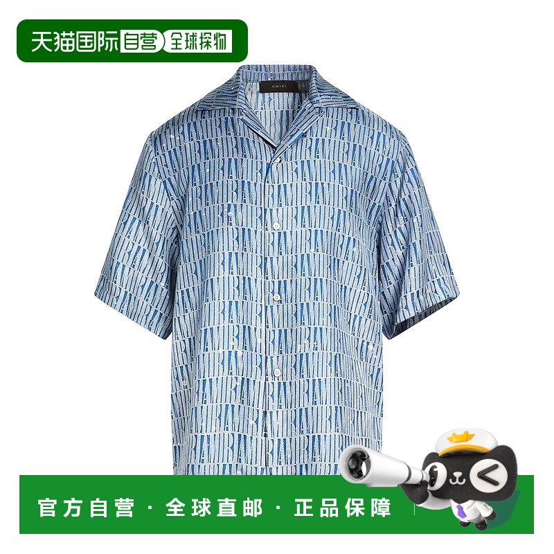 1h可退 香港直邮AMIRI 男士 花纹衬衫 blue蓝色 舒适时尚