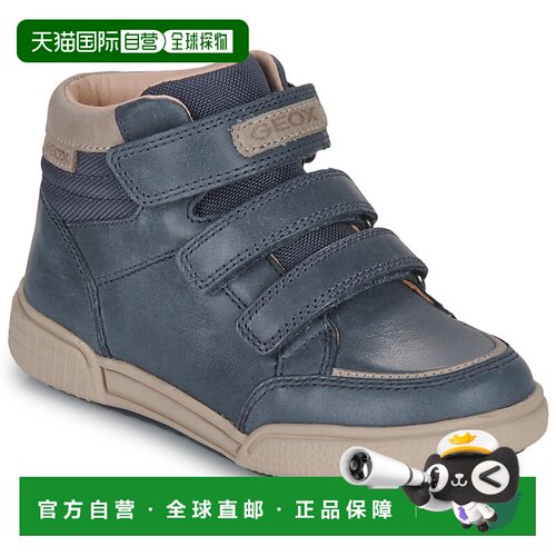 欧洲直邮Geox 男孩鞋 高帮板鞋 蓝色 冬天 J POSEIDO BOY B