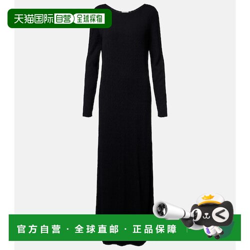 香港直邮The Row 女士 Odall 真丝长款连衣裙 black黑色 舒适时尚