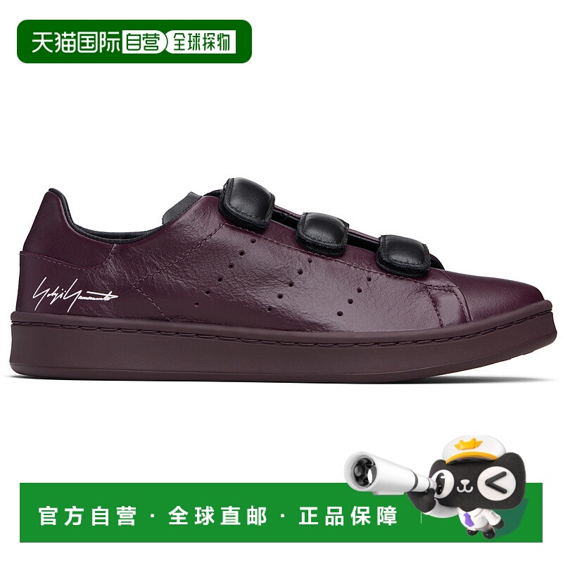 1h可退 香港直邮Y-3 男士 酒红色 Stan Smith Hook-And-Loop 运动