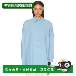 1h可退 香港直邮The Row 女士 Miller 衬衫 970W2567 blue蓝色 舒