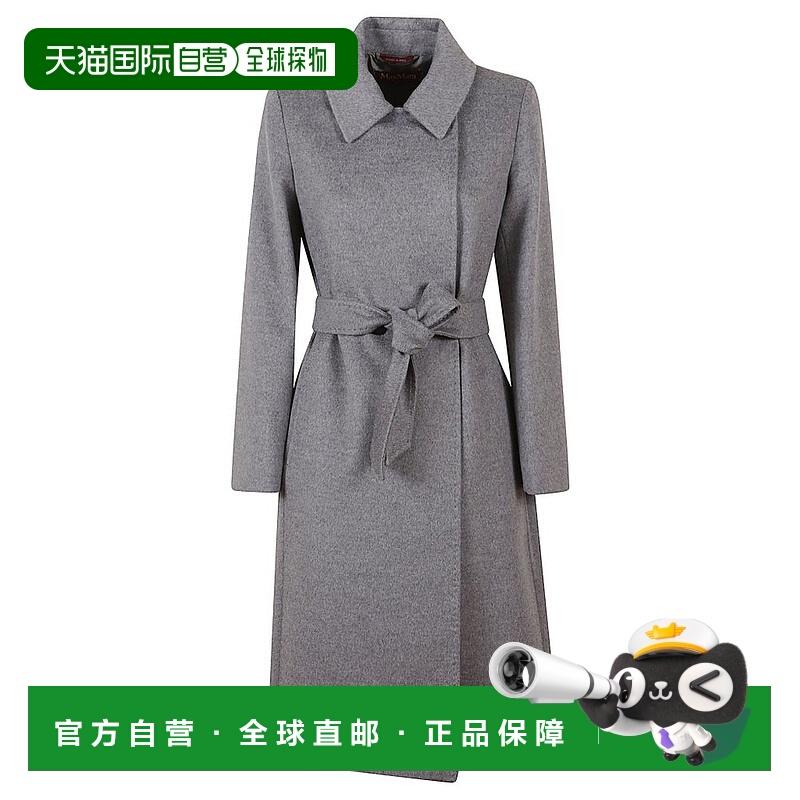 香港直邮MaxMara 麦斯玛拉 女士 Studio Bcollag 束帶大衣 252601