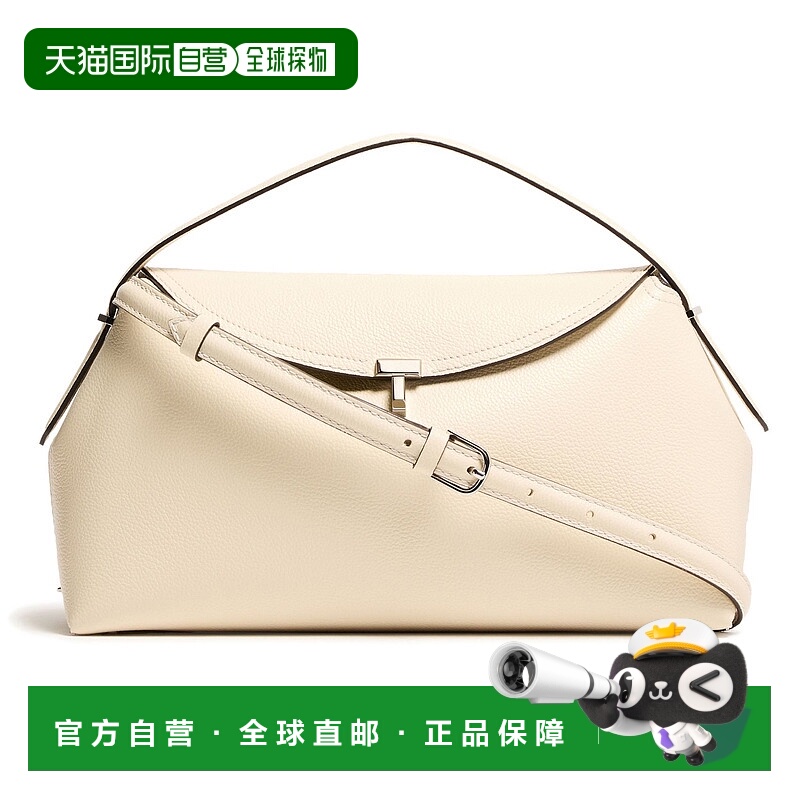 1h可退 香港直邮TOTÊME 女士 T-Lock 皮革单肩包 CV5J5WHTZZ