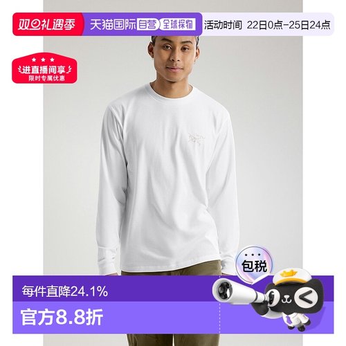 欧洲直邮Arc'teryx 始祖鸟 Kragg SL LS纯棉运动长袖男士T恤