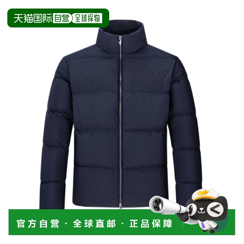 香港直邮EMPORIO ARMANI 藏青色长袖羽绒服 Men crov阿玛尼