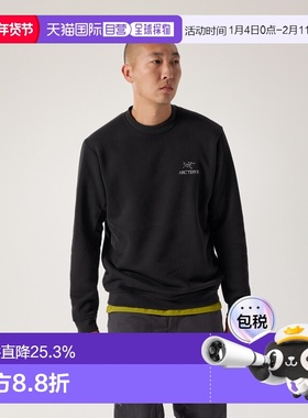 欧洲直邮ARC'TERYX (2025) 男款 Emblem 羊毛圆领毛衣始祖鸟抓绒