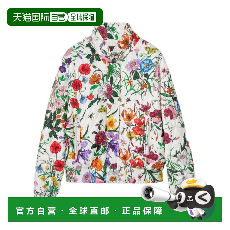 1h可退 香港直邮Gucci 印花绗缝斜纹布棉服 864688ZAUVA