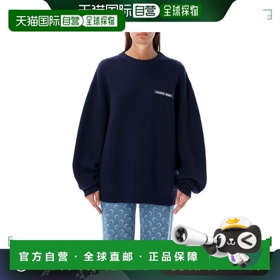 欧洲直邮MARINE SERRE 女士针织毛衣UTK003ACKNI0525BL90羊毛圆领