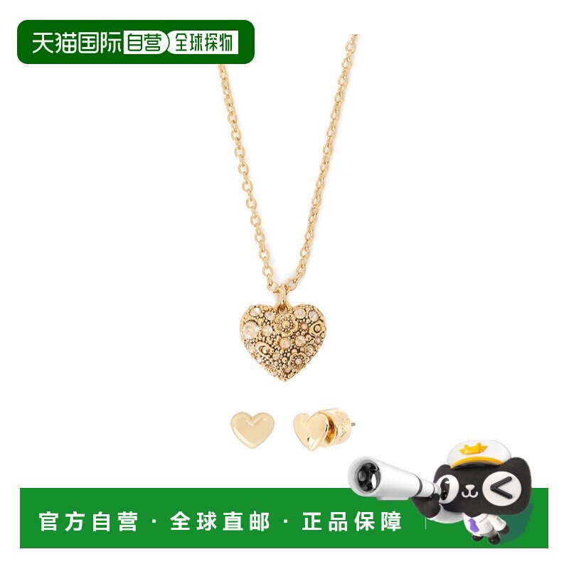 香港直邮COACH 女士项链 541359GLD110 AW2025 金色 项链耳环套装
