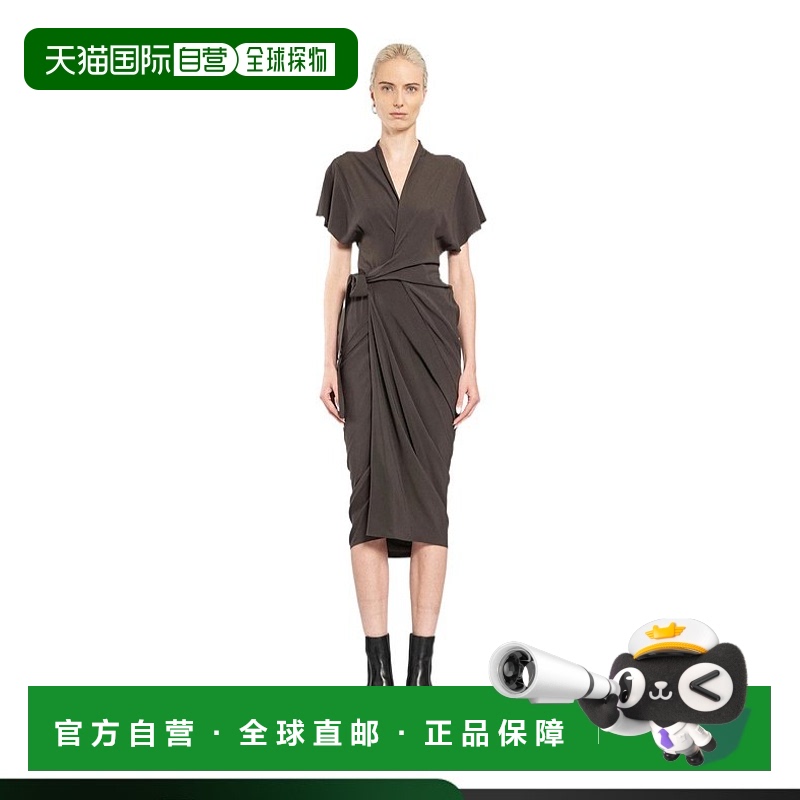 香港直邮Rick Owens V领连衣裙 RP02D3542CC