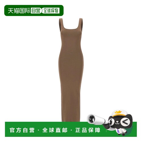 香港直邮Entire Studios 女士 方形领针织中长中长连衣裙 ESSS26D