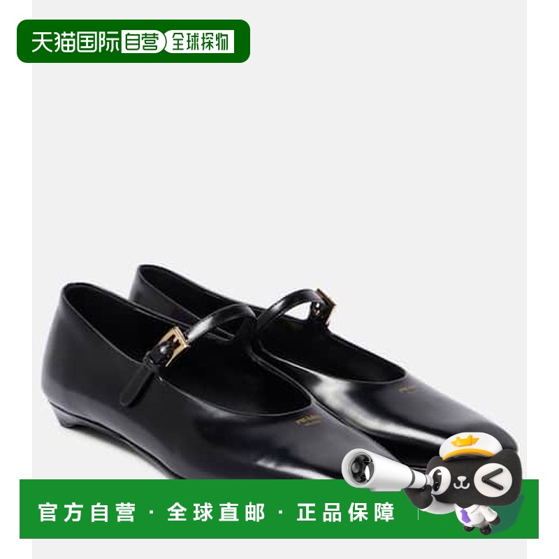 1h可退 香港直邮Prada 普拉达 女士 绒毛皮质玛丽珍平底鞋
