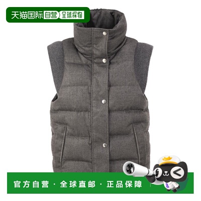 香港直邮PESERICO 女士马甲 A03470DA1945A73 AW2026 灰色 Padded