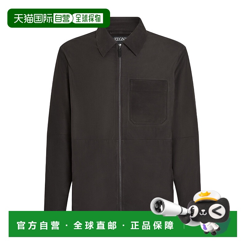 香港直邮Zegna SECONDSKIN 衬衫式皮夹克 UDPNSA7D274P