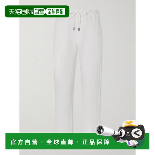 Canali 康钠丽 男士 直筒亚麻裤子 AE05958U97003001休闲裤直筒裤