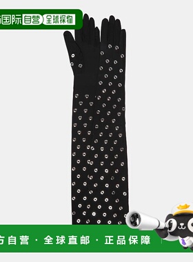 1h可退 香港直邮Alaia 女士 Eyelet 精饰针织手套 003774