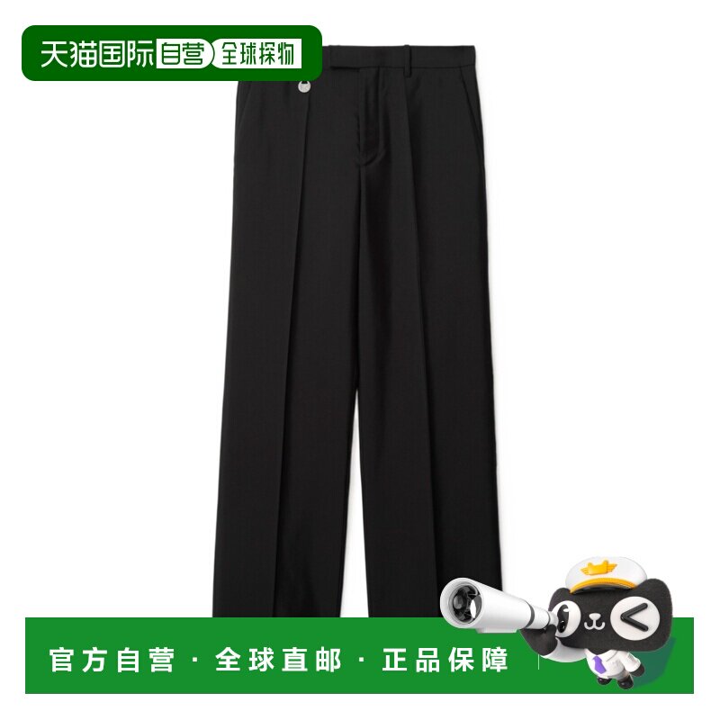 1h可退 香港直邮BURBERRY 男士休闲裤 80885921 SS2024 黑色 腰带