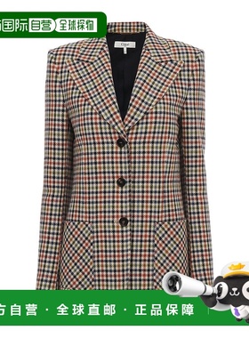 香港直邮Chloe 格纹羊毛西装外套 CH25SVE51303长袖