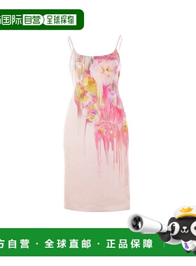 1h可退 香港直邮Blumarine 蓝色情人 女士 花卉印花连衣裙 4A305A