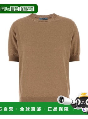 香港直邮Prada 普拉达 女士 驼色羊绒毛衣 P24D2QSAEO17O0