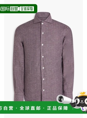 香港直邮Canali 康钠丽 男士 Donegal 人字纹棉质衬衫 GL02678LX5