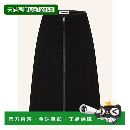 香港直邮JIL SANDER 女士半身裙 100283493513000 CO 黑色 Skirt