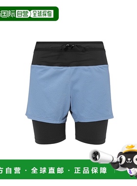 自营欧洲直邮Millet觅乐 INTENSE 女款2合1短裤 蓝色运动跑步