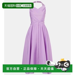 pink粉色 1h可退 褶皱罗缎中长连衣裙 香港直邮Patou 舒适时 女士