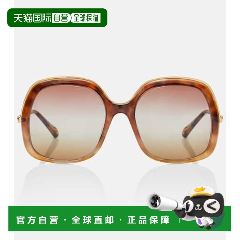 1h可退 香港直邮Chloe 蔻依 女士 Aly 大号方框太阳眼镜配饰