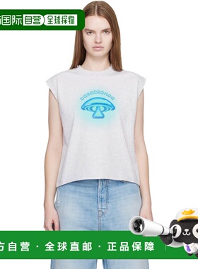 1h可退 香港直邮Casablanca 女士 灰色 Airbrush Mushroom 背心 W