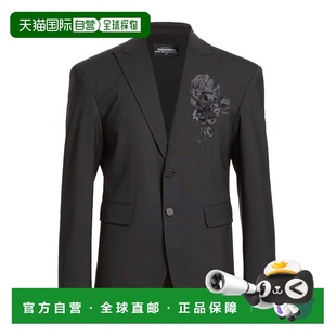 1h可退 香港直邮Dsquared2 二次方 男士 西装外套 black黑色 舒适