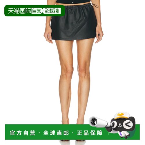 美国直邮Alexander Wang 亚历山大 王 女士 松紧绳束腰迷你半身裙