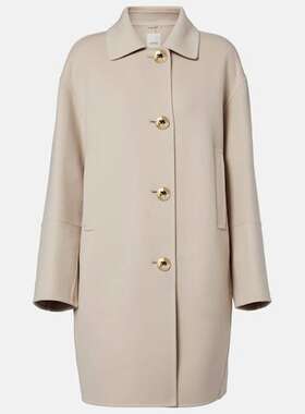 香港直邮'S Max Mara 女士 初剪羊毛大衣 beige米色 舒适时尚