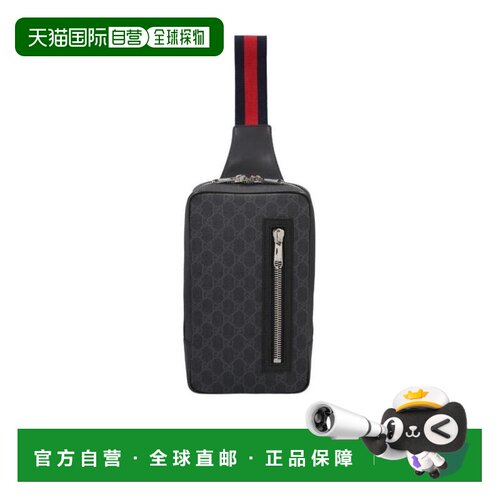 香港直邮GUCCI 男士腰包 478325K9RRN1095 SS2024 黑色 GG Suprem