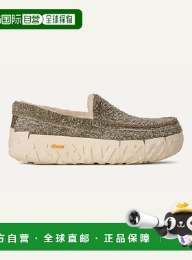 自营欧洲直邮UGG Ascot男士苔绿色羊毛厚底一脚蹬毛拖鞋拖鞋