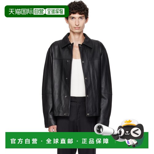 香港直邮BOSS 波士 男士 黑色 Regular-Fit Metal Logo Buttons