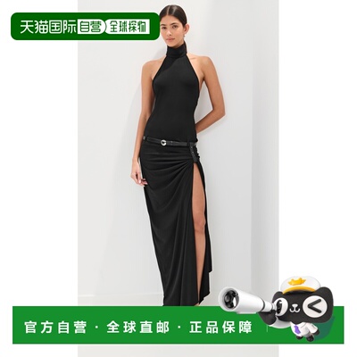香港直邮Coperni 女士 挂脖领连衣裙 black黑色 舒适时尚长裙吊带
