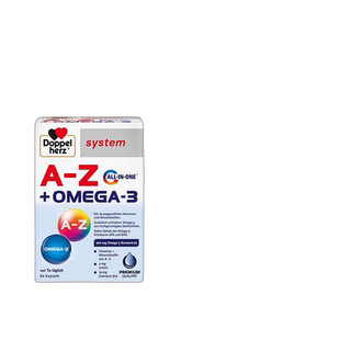 欧洲直邮双心Doppelherz复合维生素A-Z矿物质鱼油胶囊60粒每日1粒