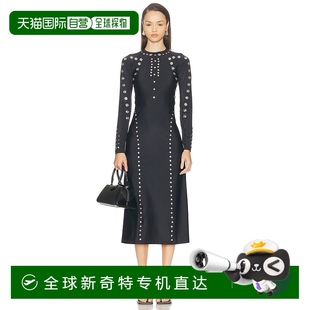 COPR232F5021 1h可退 按扣连衣裙 香港直邮Coperni black黑 女士