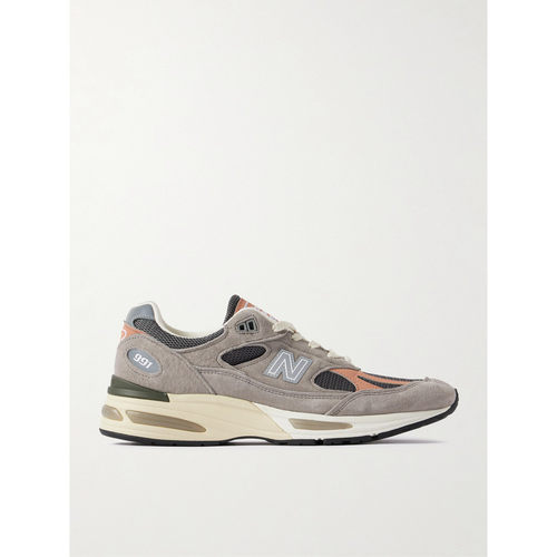香港直邮New Balance  男士 991v2 绒面革网纱运动鞋 U991GC2