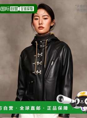 香港直发CELINE思琳女士黑色兜帽长袖夹克简约百搭2EA29055O外套