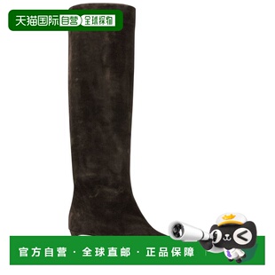 1h可退 香港直邮KHAITE 女士 方头长筒靴 F1099726 brown棕色 舒