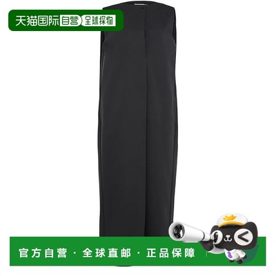 自营欧洲直邮MAXMARA麦丝玛拉 Biada女士黑色棉修身长款连衣裙